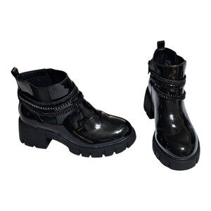 Torrid Black Ankle Boots with Chain Detail